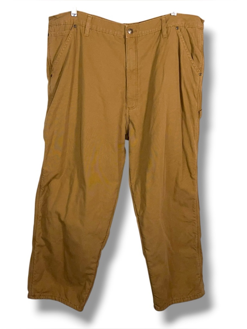 Vintage Wrangler 42x30 Khaki Tan Brown Fleeced Pants Mens Outdoor Western